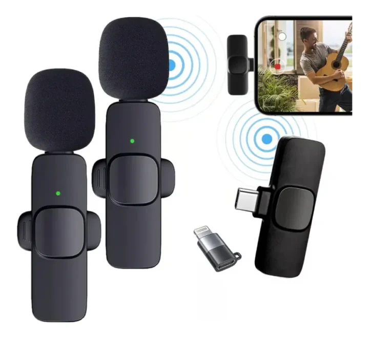 Micrófono Solapa Inalámbrico K8 (2 en 1)