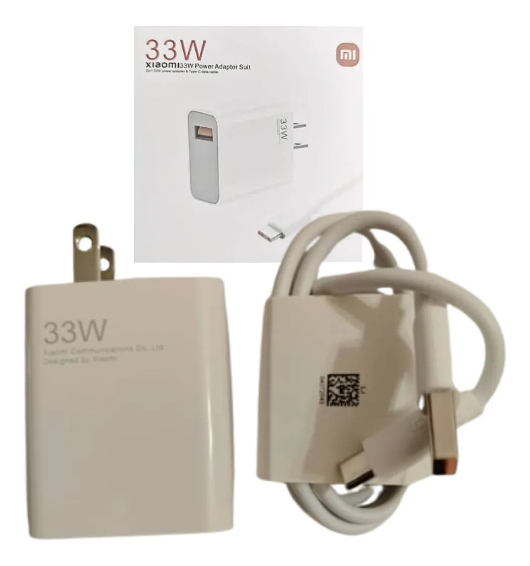 Cargador Xiaomi 33W Power Adapter - Carga Rápida
