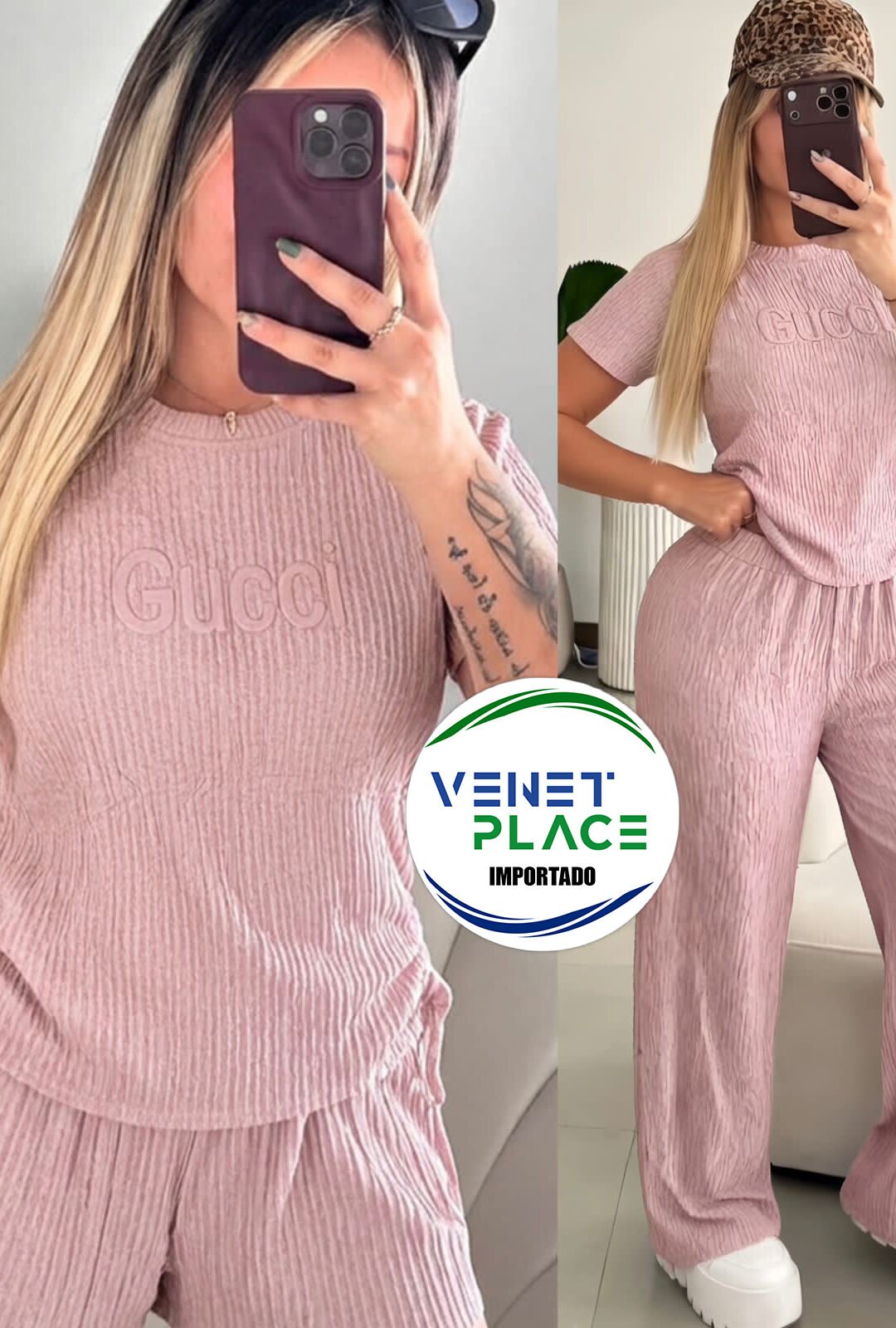 Conjunto Satinado "Gucci"