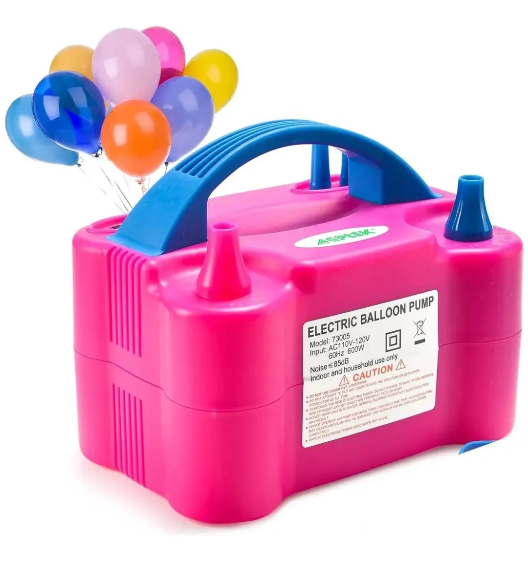 Inflador Eléctrico de Globos de Doble Boquilla 600W (Modelo 73005)