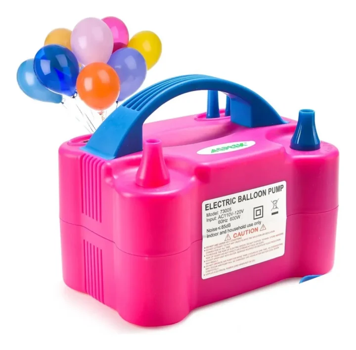 Inflador Eléctrico de Globos de Doble Boquilla 600W (Modelo 73005)