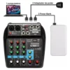 Consola Mezcladora Profesional Teyun A4 de 4 Canales con Bluetooth y USB