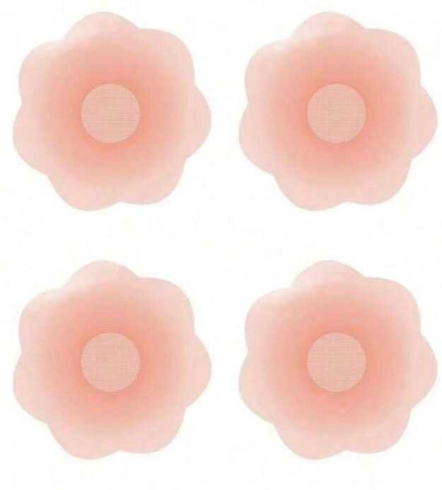 Par de Pezoneras de Silicona Reutilizables en Forma de Flor