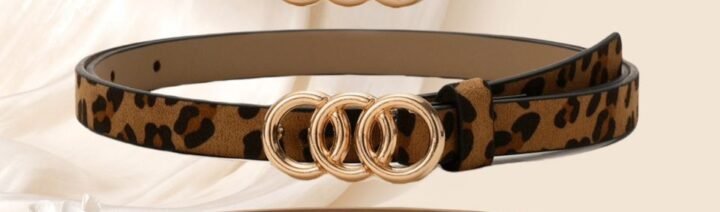 Correa Delgada para Mujer con Hebilla Metálica de 3 Aros