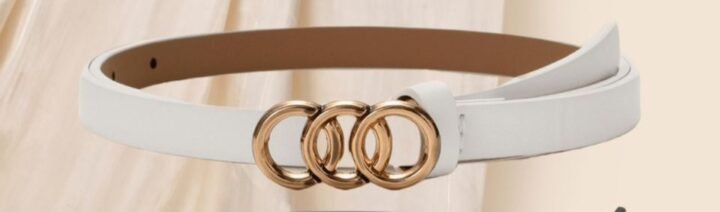 Correa Delgada para Mujer con Hebilla Metálica de 3 Aros