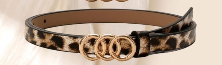 Correa Delgada para Mujer con Hebilla Metálica de 3 Aros